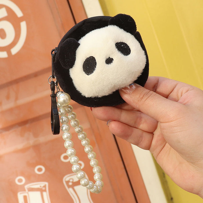 Wholesale Trendy Plush Panda Coin Purse Key Card Holder Storage Bag