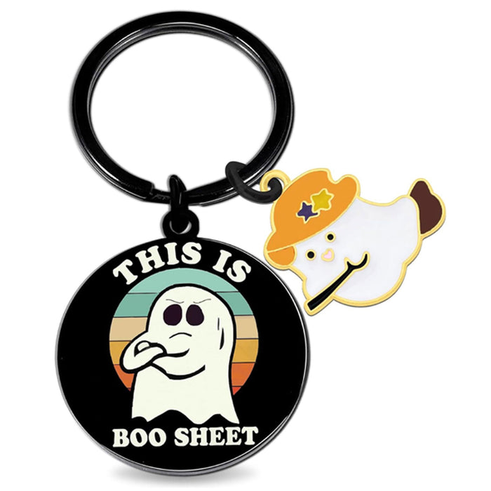 Wholesale Stainless steel letter element round keychain