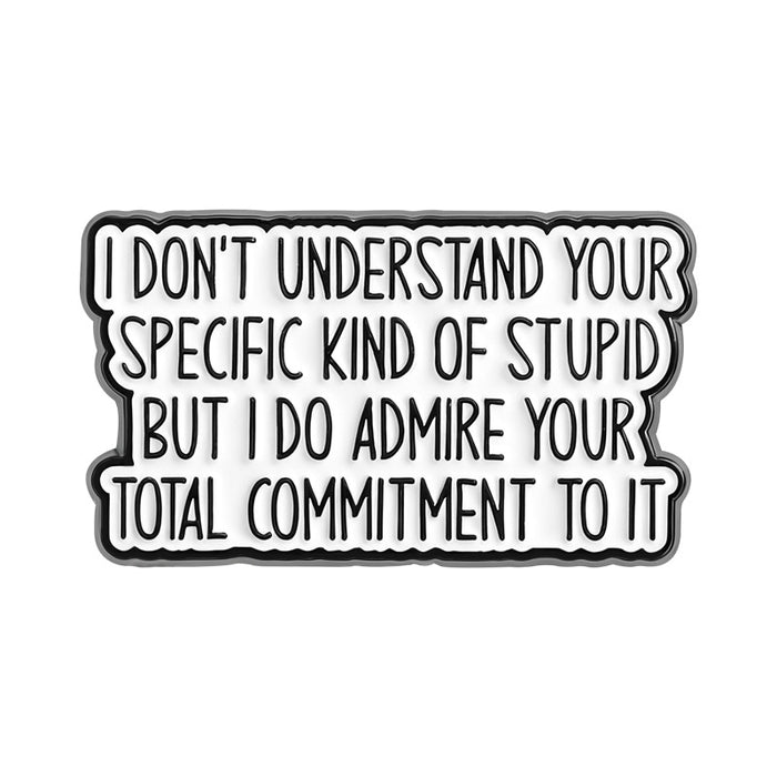 Wholesale Funny Skull Sarcastic Quote Brooch Pin For Office Worker Casual Fashion Accessory