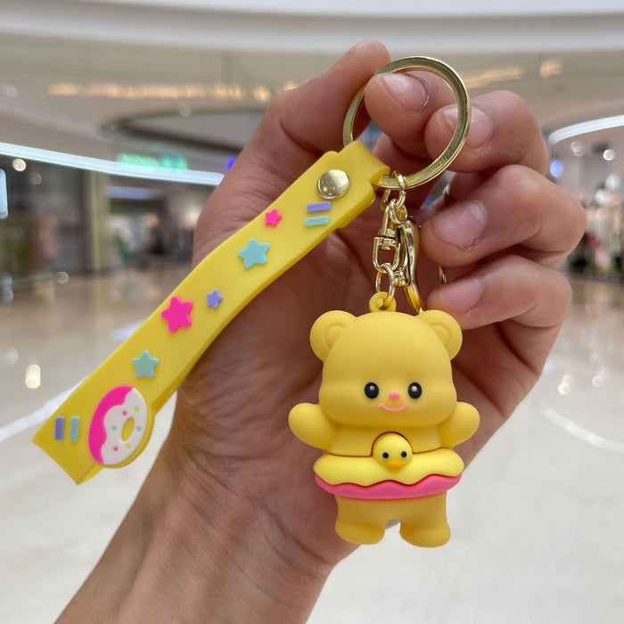 Wholesale Keychain cartoon teddy bear pendant backpack bag car ornament
