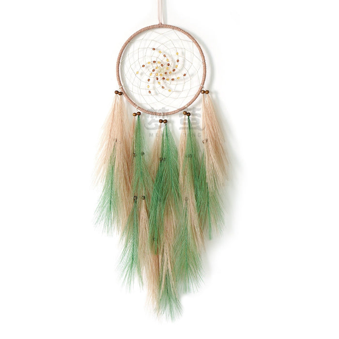 Wholesale Artificial Pampas Grass Dreamcatcher Wall Hanging with Reed Wind Chime MOQ≥2