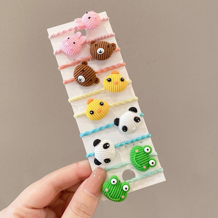 Wholesale Cute Cartoon Hair Ties for Kids Soft Elastic Everyday Styling Baby Hair Accessory