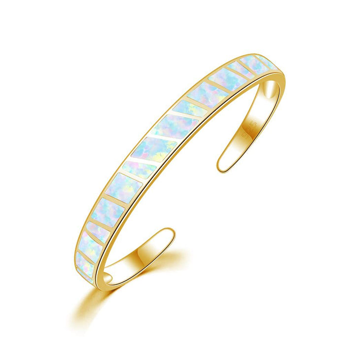 Wholesale Alloy Blue Square Stripe Bracelet JDC-BT-JuC001