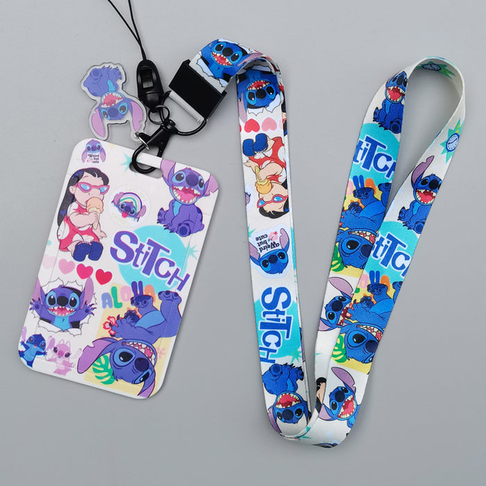 Wholesale Cartoon hard bus card holder student campus card Lanyard Keychains