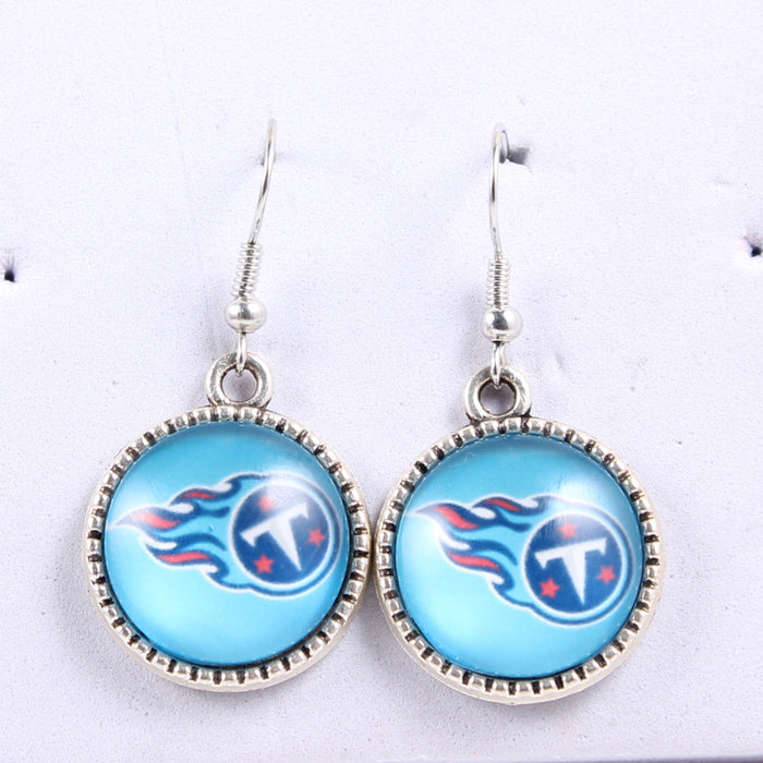 Wholesale Football team earrings jewelry cowboy pirate steel