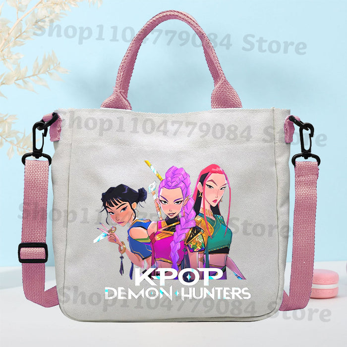 Wholesale KPOP Cartoon Canvas Shoulder Bag for Boys and Girls