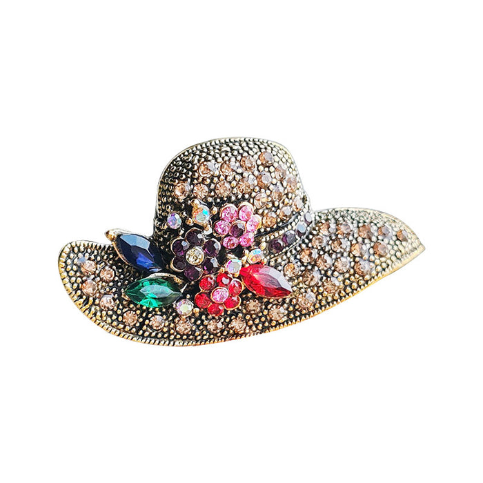 Wholesale Alloy Corsage Diamond Gold Brooch Clothing Accessories