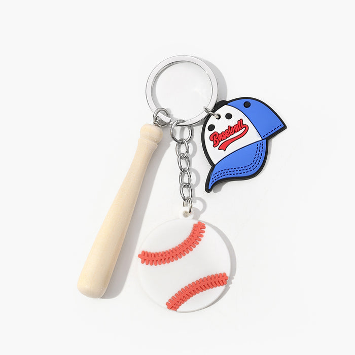 Wholesale Acrylic Baseball Keychain JDC-KC-HuiWen019