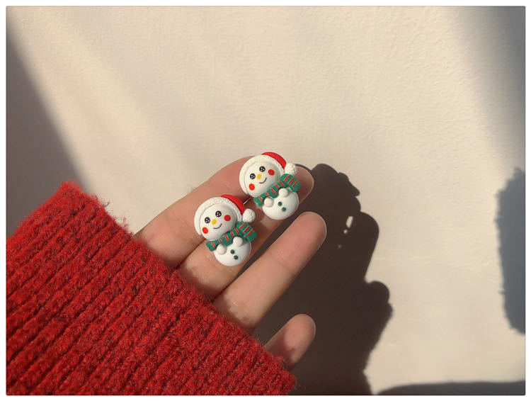 Wholesale Cartoon Cute Christmas Series Plastic Earrings JDC-ES-KaLu019