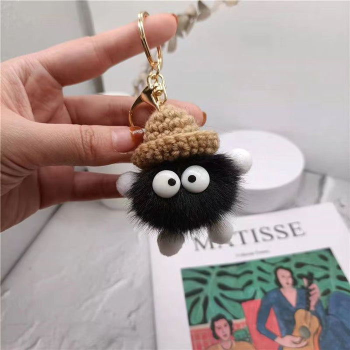 Wholesale  Key Pendant  Bag Hanging  Cartoon Coal Ball Keychain