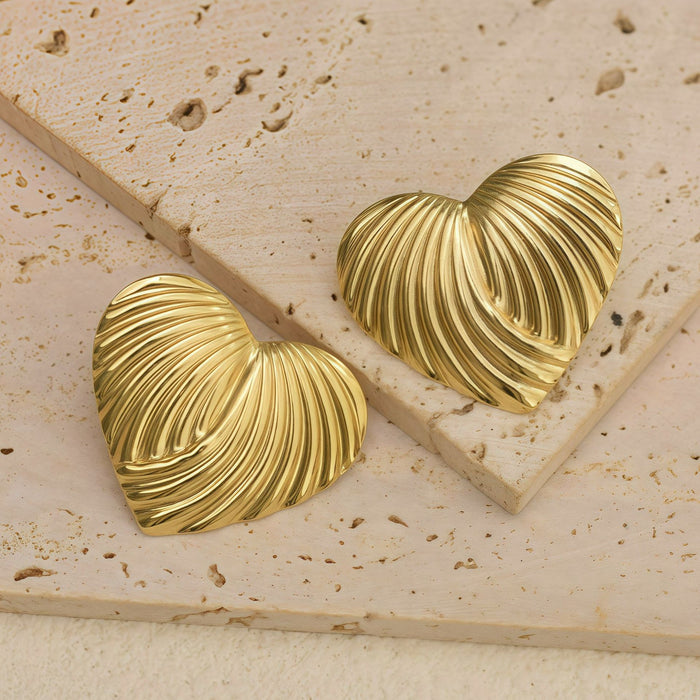 Wholesale Gold Heart Series Earrings Jewelry