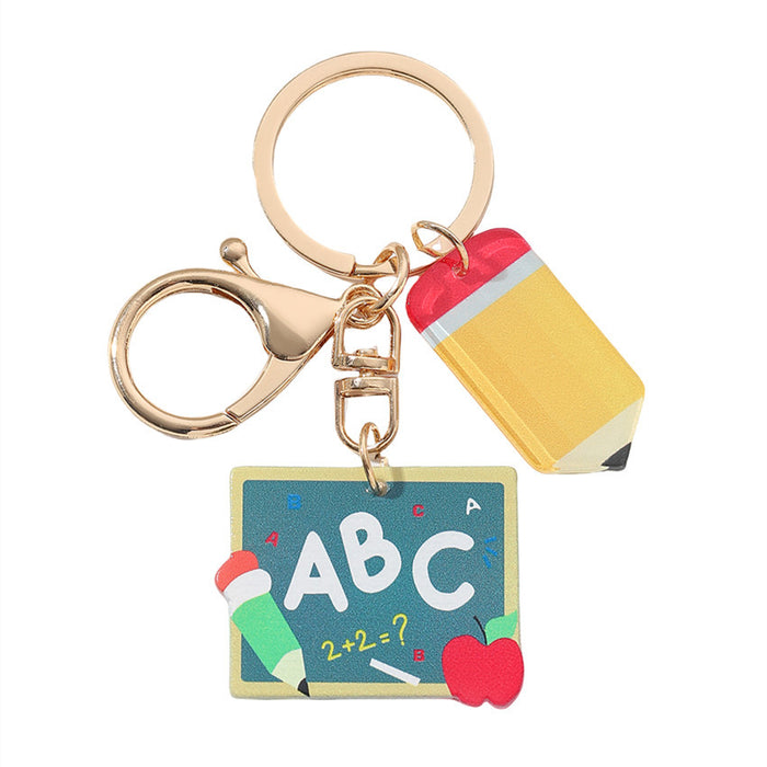 Wholesale Graduation Pencils Acrylic Keychain JDC-KC-RongRui032