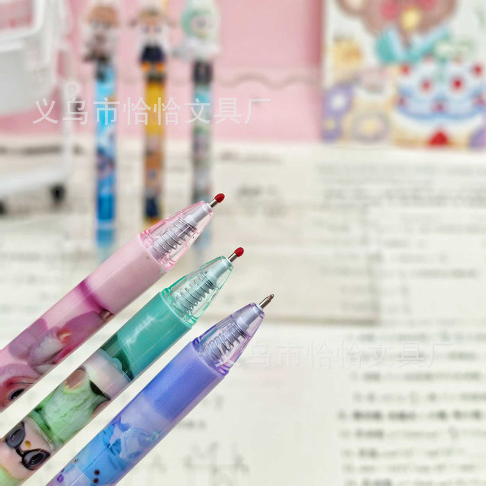 Wholesale Summer cartoon patch pen daily writing pen black neutral pen 0. 5mm press pen