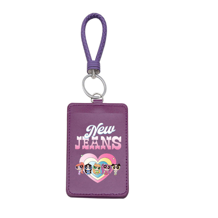 Wholesale PU Card Holder Keychain JDC-KC-ShuaiX002