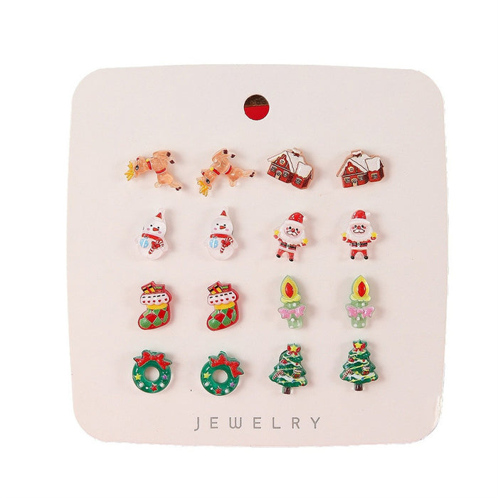 Wholesale Christmas earrings cute cartoon simple  elk earrings