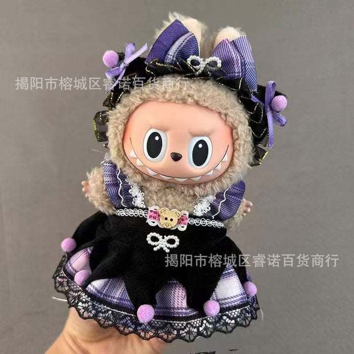 Wholesale Wearable Baby Clothes 17cm Doll Cute  Suit Skirt Plush Clothes