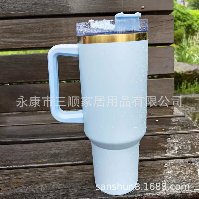 Wholesale Tumbler Large Capacity Portable Handle Stainless Steel Large Capacity Ice Cup Car Cup JDC-CUP-SanS006
