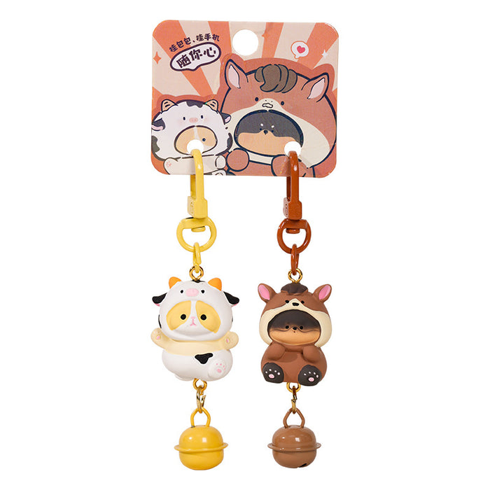 Wholesale Stylish Resin Cute Pet Headgear Series Pendant Phone Chain Keychain Charm Gift