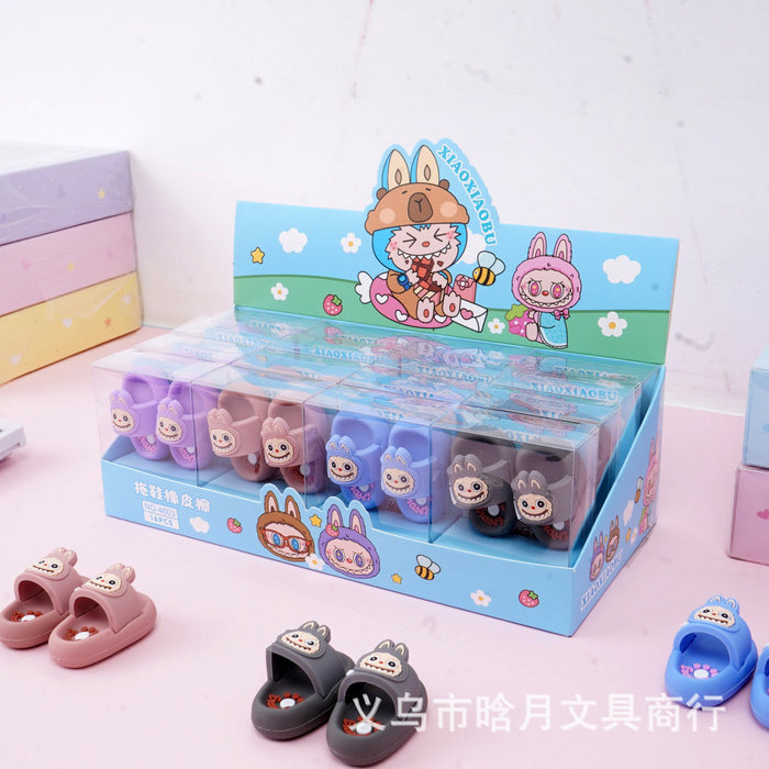 Wholesale Cute Slipper Eraser 2-Pack Fun Creative Mini Pencil Eraser for Students Casual Stationery