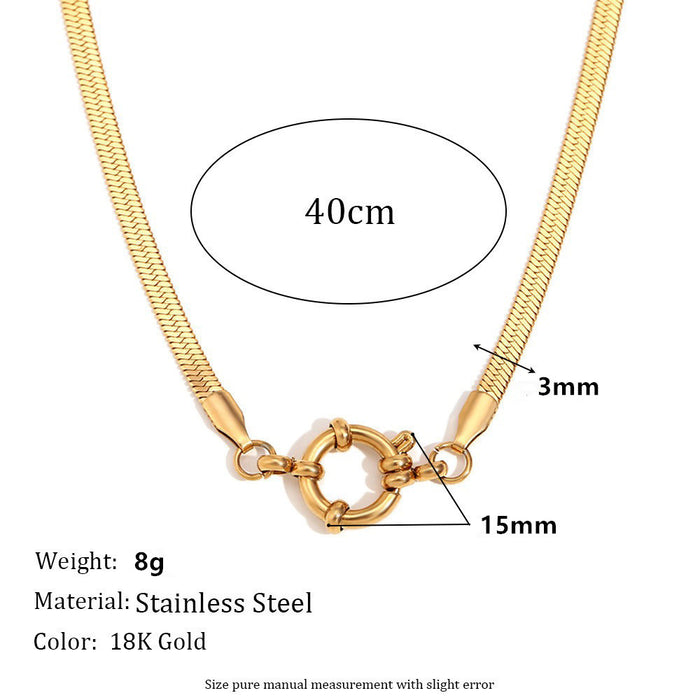 Wholesale Stainless Steel Pendant Necklace — NK Chain with Spring Claspv