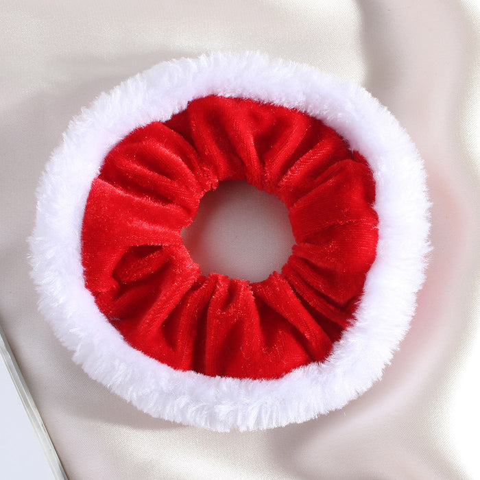 Wholesale Christmas Plush Hair Scrunchies JDC-HS-Heqin003