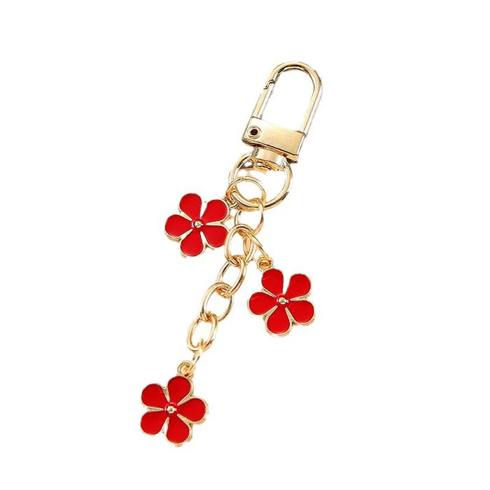 Wholesale flower keychain creative bag pendant for girlfriends fresh small gifts