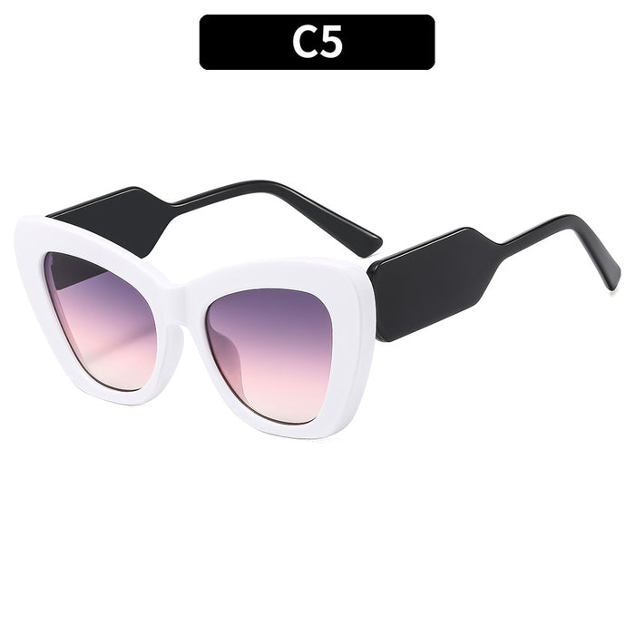 Wholesale PC Color Matching Cat Eye Sunglasses JDC-SG-XIa054