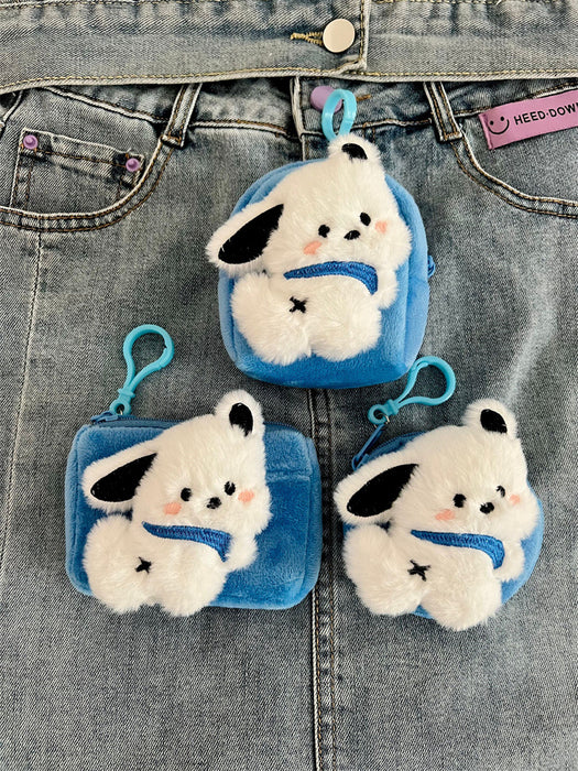 Wholesale 3D cute cartoon character square plush mini wallet