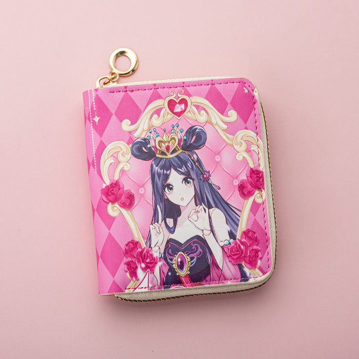 Wholesale Hot-selling Japanese Anime Short PU Wallet Teenagers Students Fashionable Simple Coin Purse Card Holder Wallet JDC-WT-QT008