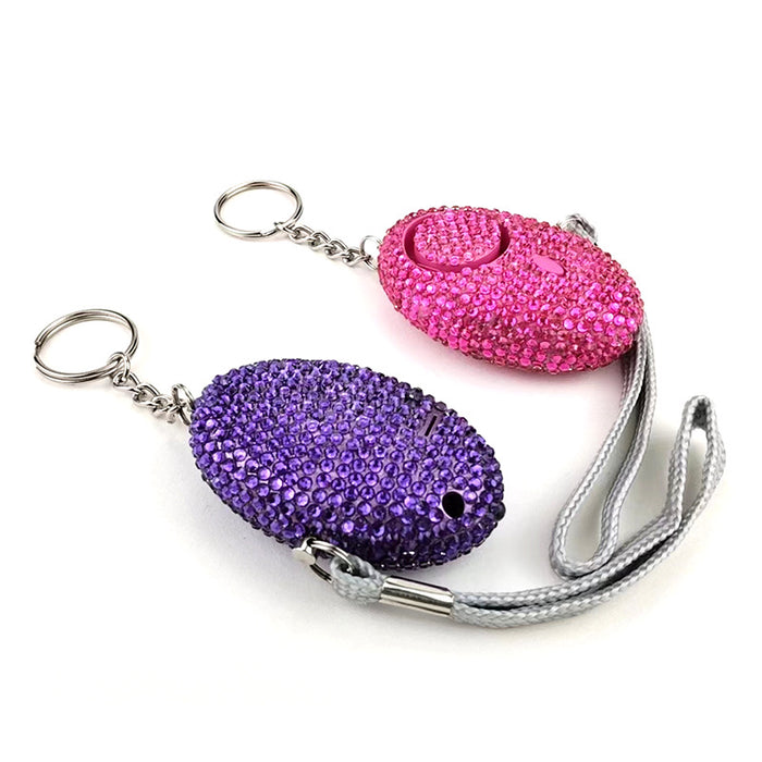 Wholesale Diamond Studded Personal Safety Alarm Chic Purple Fashion Accessory For Gift And Boutique Resale