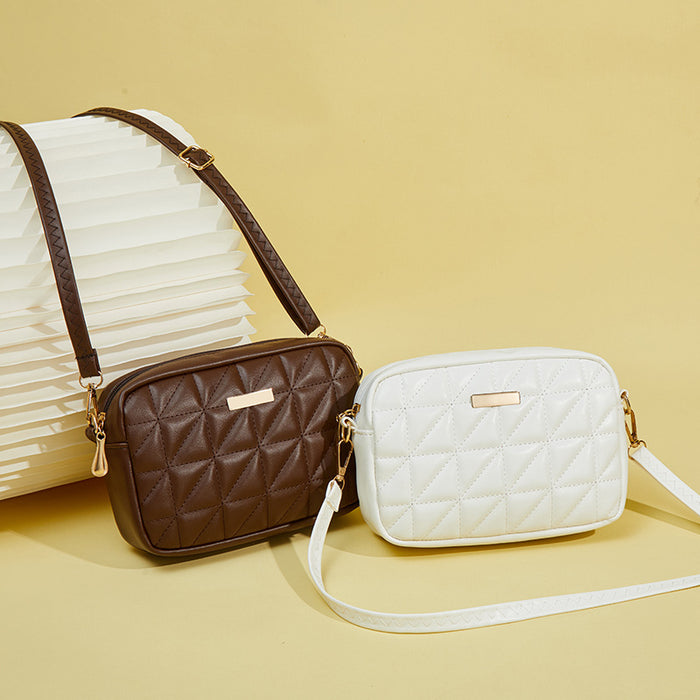 Wholesale Trendy White PU Leather Crossbody Bag For Women Small Square Phone Bag With ing Detail Casual Gift Resale