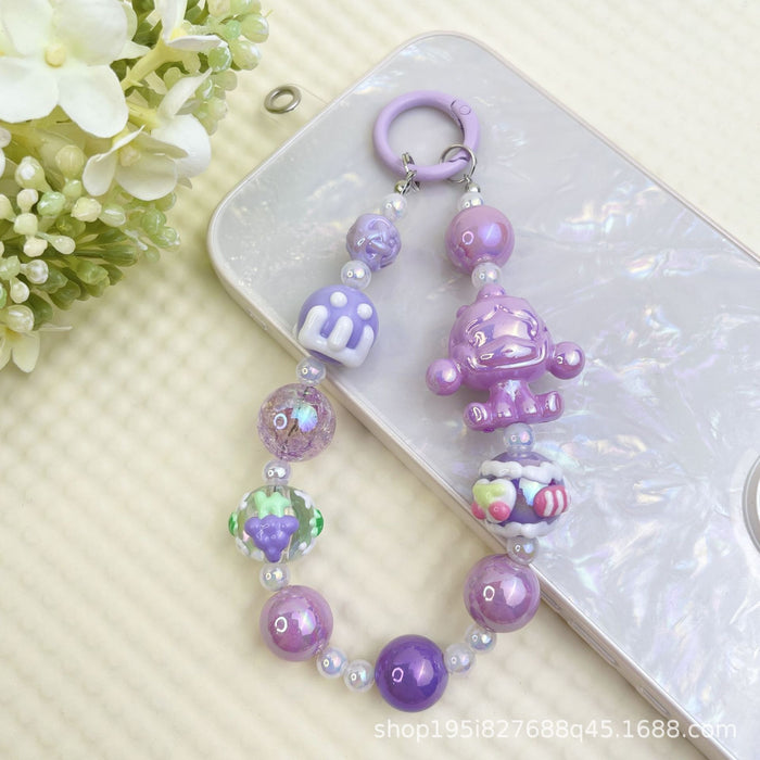 Wholesale Bracelet Decorative Pendant Mobile Phone Hanging Keychain Doll DIY Cute Bag Hanging Chain