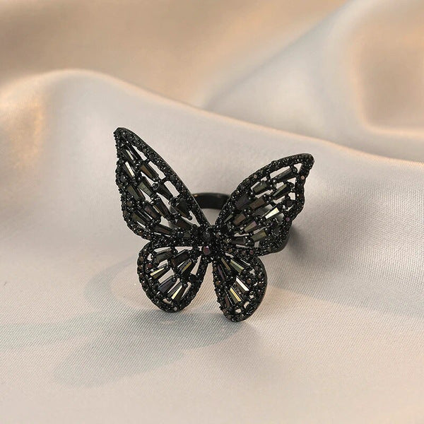 Wholesale Jewelry hollow butterfly ring exaggerated ring bracelet
