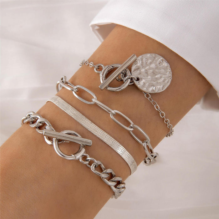 Wholesale Alloy Bead Star Love Geometric Bracelet Set JDC-BT-YongG004