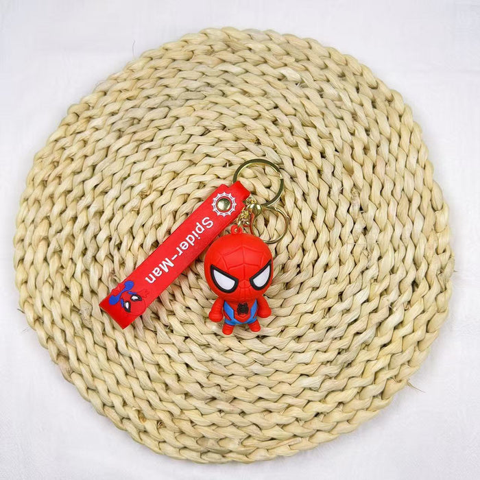 Wholesale PVC Cartoon Keychain Pendant Superhero Bag Charm Car Key Accessory Kids Gift