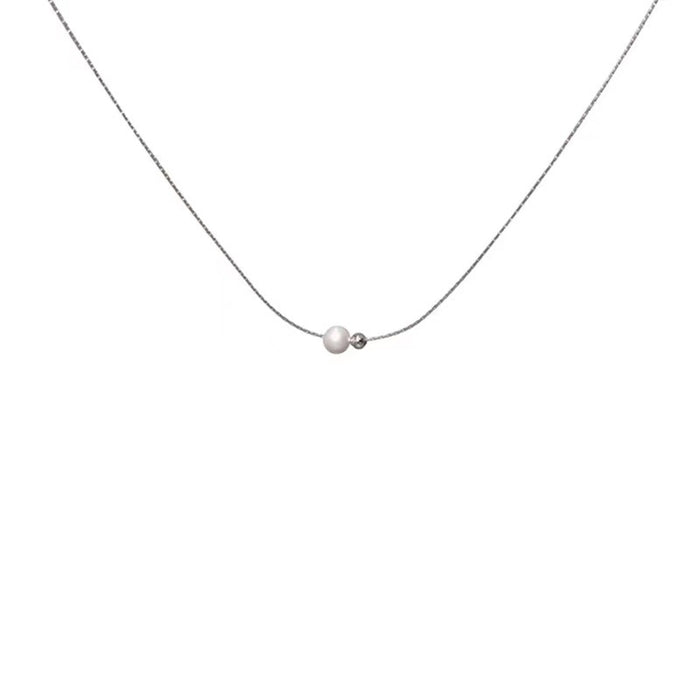 Wholesale Design simple pearl pendant necklace, light luxury, fashionable and high-end, versatile collarbone chain accessory