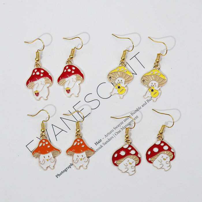 Wholesale Earrings Alloy Enamel Cute Cartoon (S) JDC-ES-niqing003