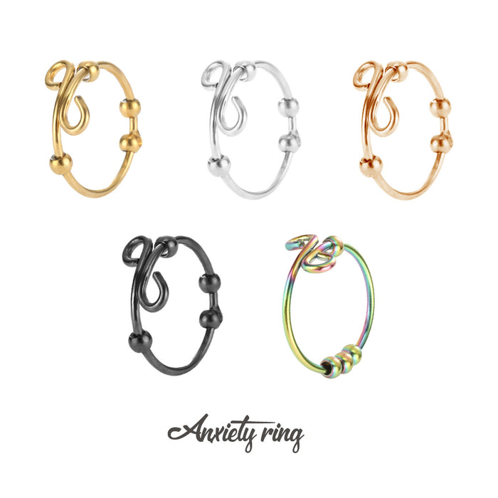 Wholesale Whistle necklace adjustment decompression ring set