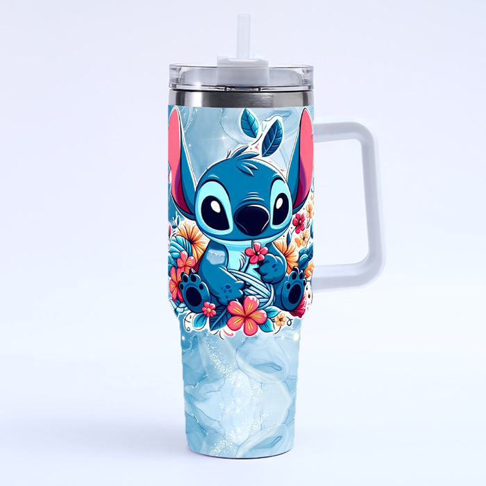Wholesale Cute cartoon-themed 40oz stainless steel car ice bullies cup with handle.