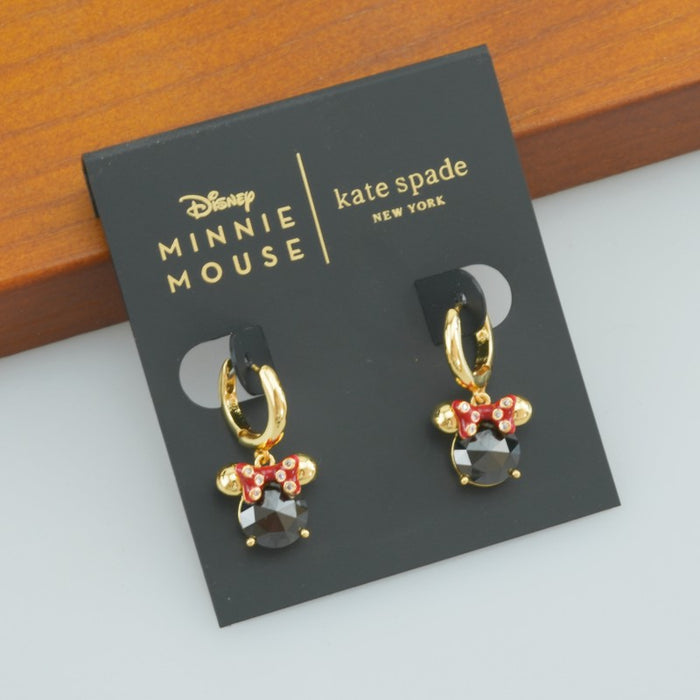 Wholesale   jewelry  earrings earrings brass plated gold inlaid zircon cute