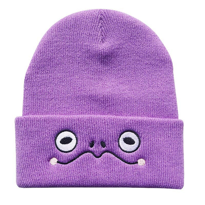 Wholesale Frog Eyes Embroidery Acrylic Knitted Beanie Hat JDC-FH-LvH014