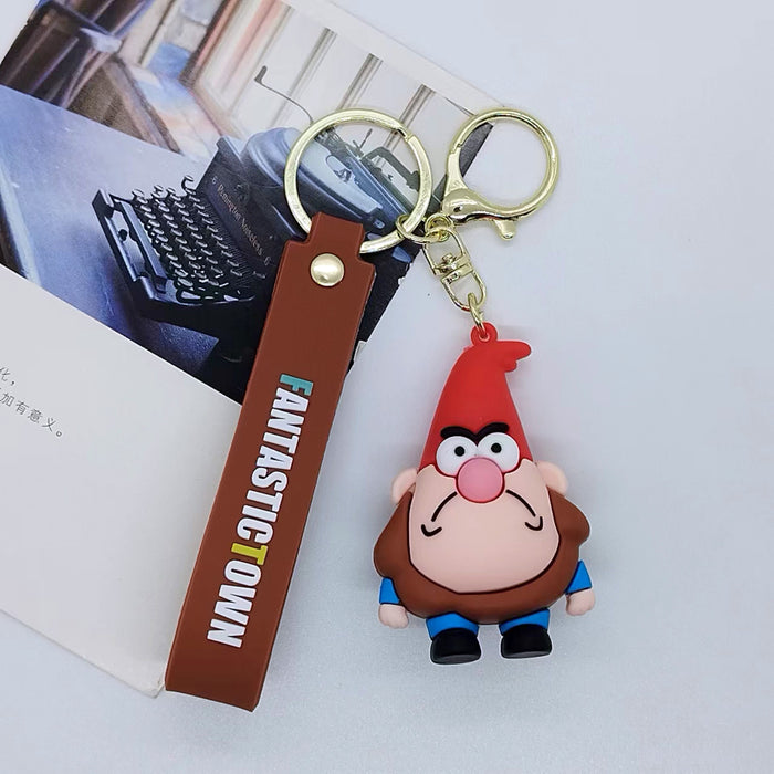 Wholesale cartoon grotesque town doll key chain pendant bag car key chain Accessories