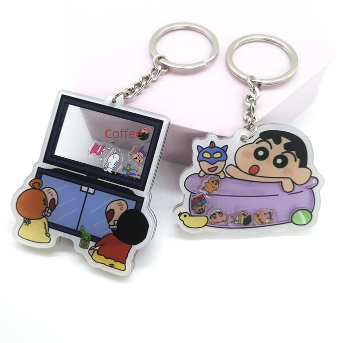 Wholesale Keychain Acrylic Decorative Bag Charm Small Accessories cartoon Keychain