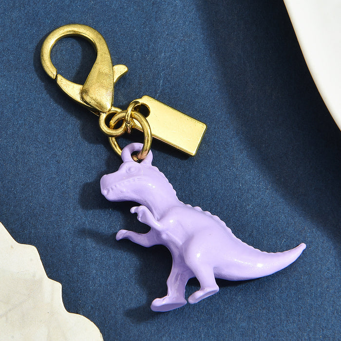 Wholesale Multi Style Dinosaur Clover Heart Animal Gold Alloy Keychain Pendant Fashion Jewelry Accessory