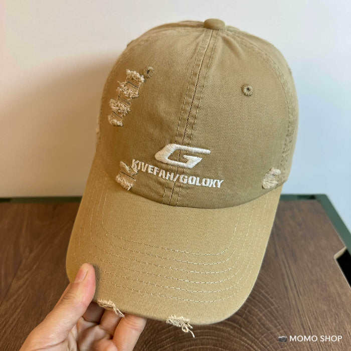 Wholesale Old street hole hip-hop baseball cap embroidered duckbill cap