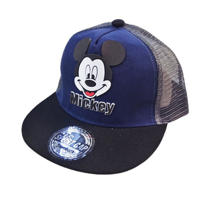 Wholesale Children's cartoon adhesive baseball cap, breathable mesh cap, cute children's sun protection and sunshade hat