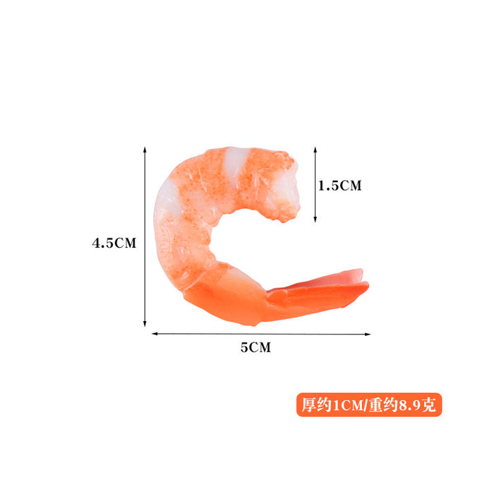 Wholesale PVC Simulated Shrimp Keychain Pendant Food Home Decor Prop MOQ≥5