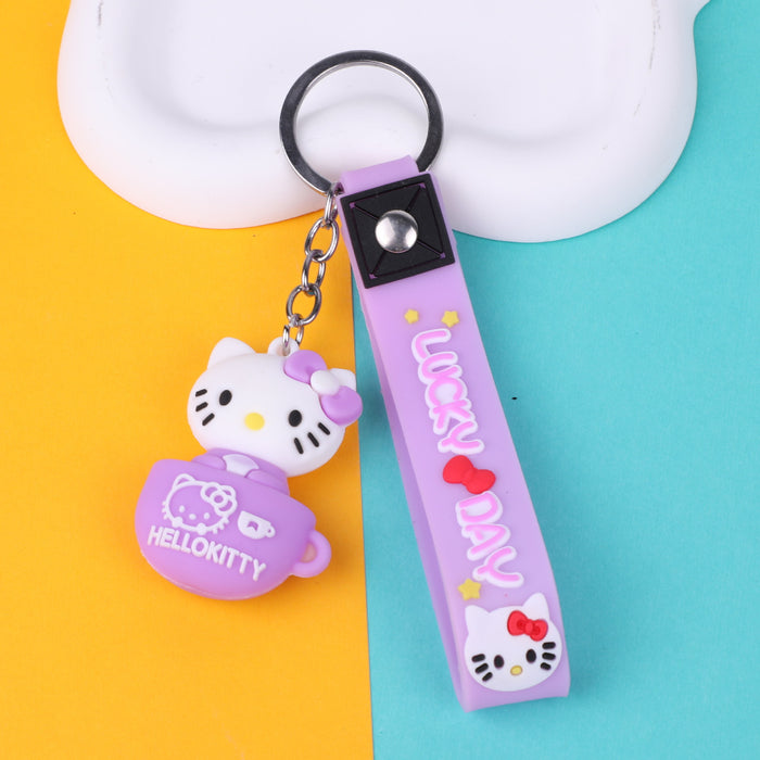 Wholesale Cute Cartoon Keychain Soft Rubber Three-dimensional Doll Pendant Mobile Phone Bag Pendant