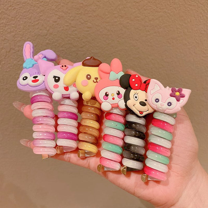 Wholesale Children's Colorful Curling Phone Strap Resin Cute Hair Strap JDC-HS-QiY008