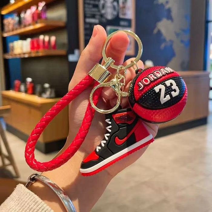 Wholesale 3D silicone basketball shoe keychains